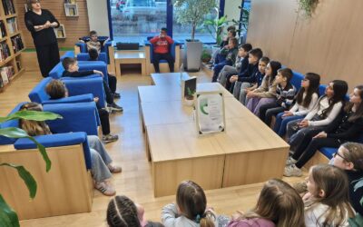 Učenici  3. razreda OŠ Turanj u Gradskoj knjižnici Ivan Goran Kovačić